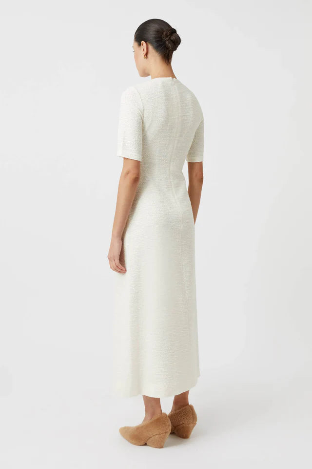 Camilla and Marc Realm Twisted Midi Dress in Cream