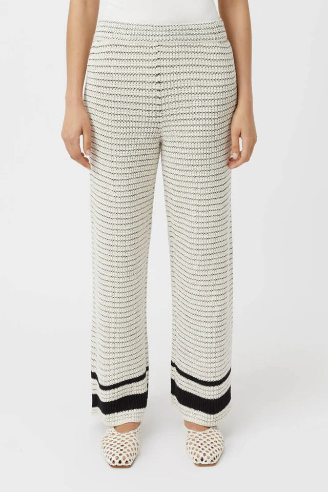 Camilla and Marc Reef Knit Pant in Cream and Black