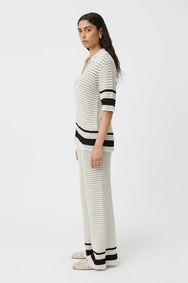 Camilla and Marc Reef Knit Pant in Cream and Black