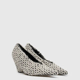 Camilla and Marc Rhys Braided Pump in Cream and Black