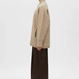 Camilla and Marc Rohan Boiled Merino Knit Cardigan in Oatmeal Melange