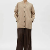 Camilla and Marc Rohan Boiled Merino Knit Cardigan in Oatmeal Melange