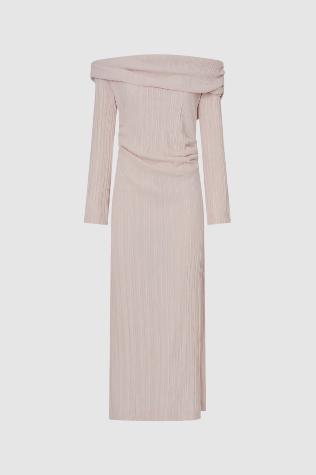 Camilla and Marc Shaw Off Shoulder Dress in Ice Pink