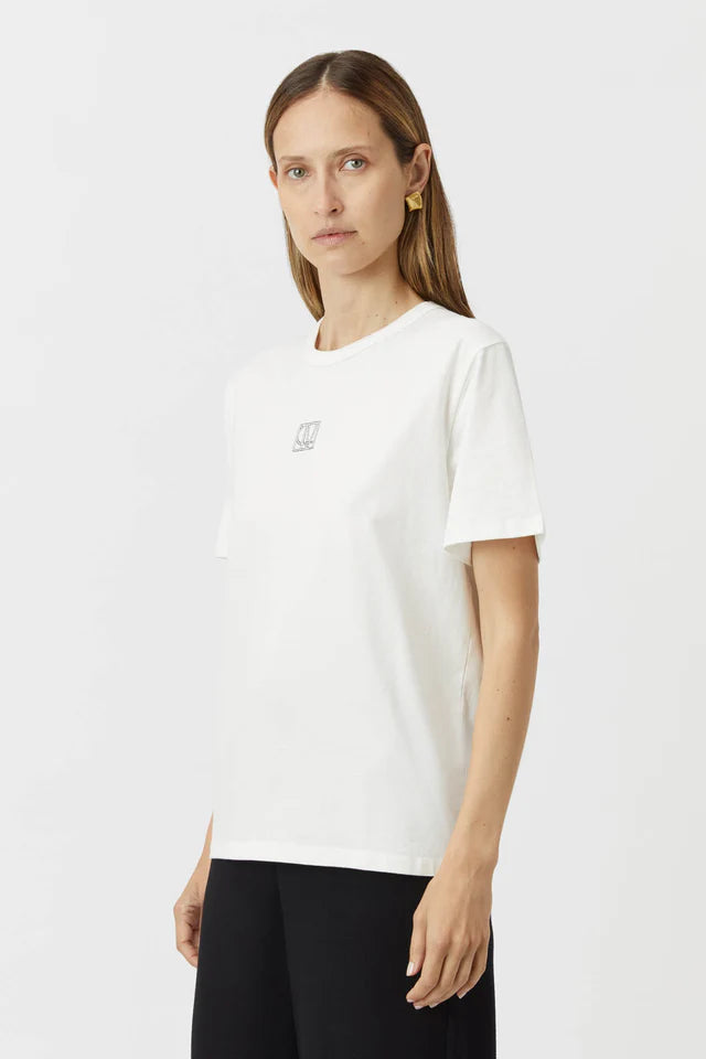 Camilla and Marc Stowe Tee in Soft White