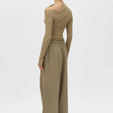 Camilla and Marc Zeno Monogram Elastic Pant in Khaki