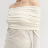 Almada Cara Off Shoulder Top in Cream