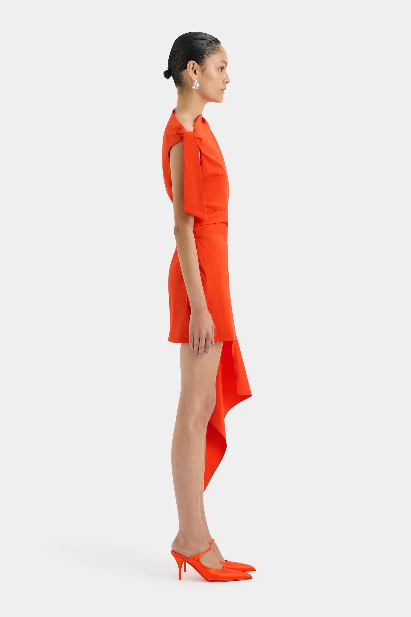 Sir Dahlia Mini Dress in Tangerine