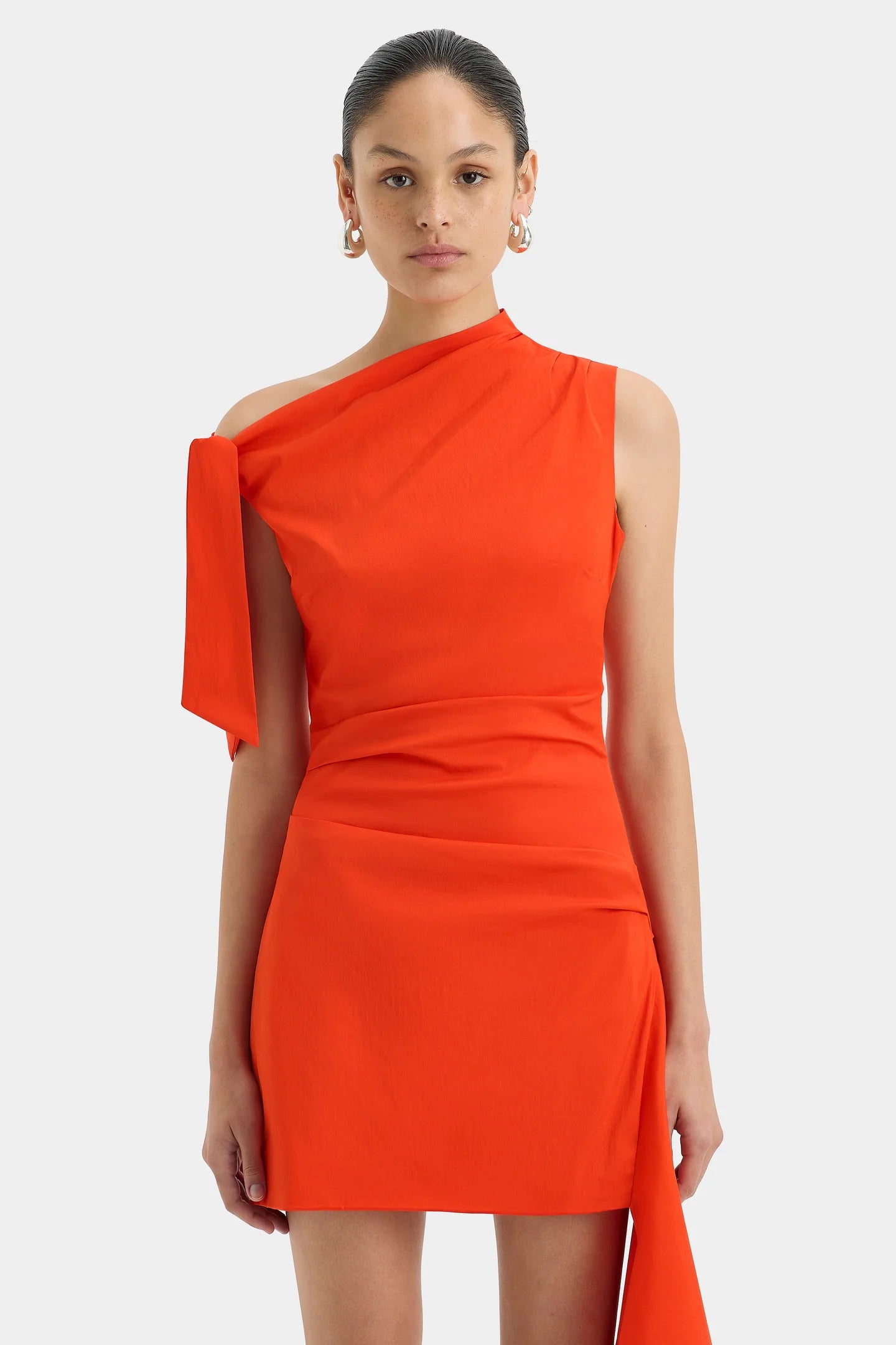 Sir Dahlia Mini Dress in Tangerine