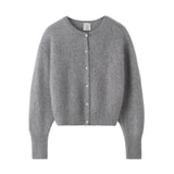 Almada Coco Brushed Cardigan in Grey