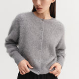 Almada Coco Brushed Cardigan in Grey