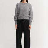 Almada Coco Brushed Cardigan in Grey