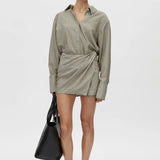 Camilla and Marc Illias Skirt in Ash Stripe