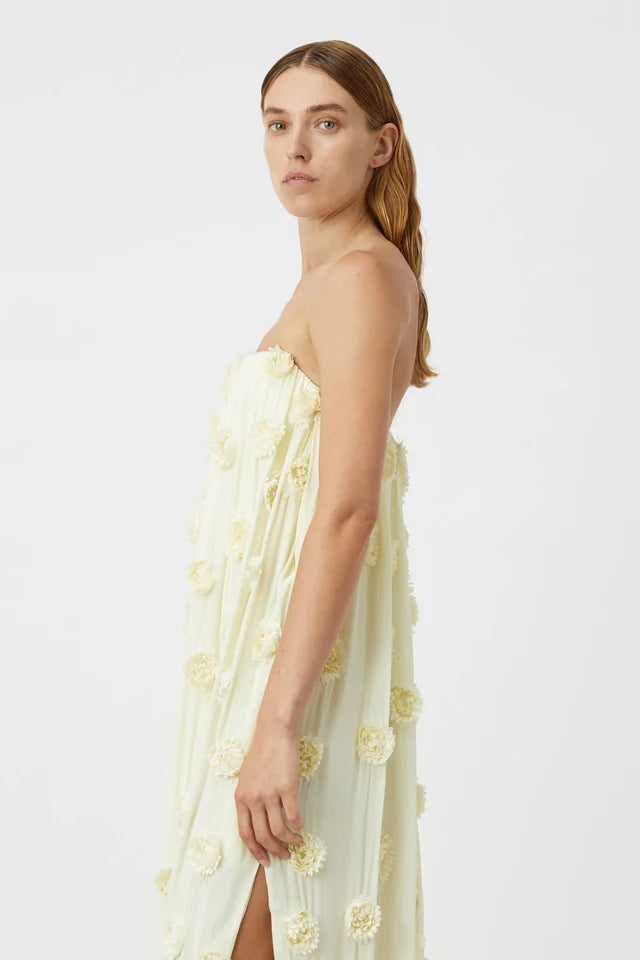 Camilla and Marc Daphne Strapless Dress in Lemon