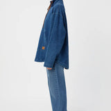 Camilla and Marc Meena Denim Fleece Pullover in Classic Blue