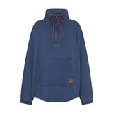 Camilla and Marc Meena Denim Fleece Pullover in Classic Blue
