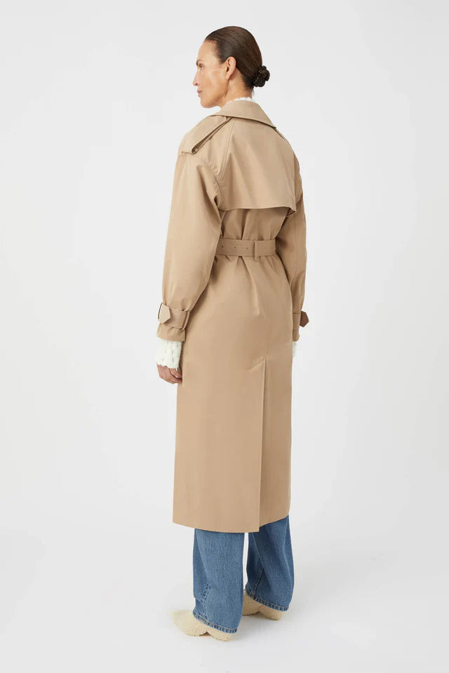 Camilla and Marc Evans Classic Trench Coat in Sand