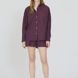 LMND Chiara Long Sleeve Shirt In Fig