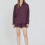 LMND Chiara Long Sleeve Shirt In Fig
