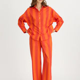 LMND Bahia Pants in Spicy Orange Stripe
