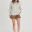 LMND Chiara Long Sleeve Shirt in Vanilla Stripes