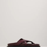 A Emery Claude Sandal in Mulberry Lizard