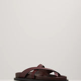 A Emery Claude Sandal in Mulberry Lizard
