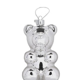 Crystal Haze Christmas Bear in Silver
