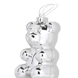 Crystal Haze Christmas Bear in Silver