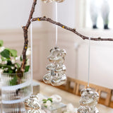 Crystal Haze Christmas Bear in Silver