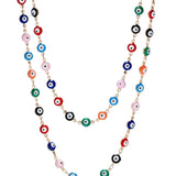 Crystal Haze Double Rainbow Evil Eye Necklace