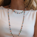 Crystal Haze Double Rainbow Evil Eye Necklace