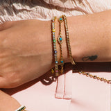 Crystal Haze Evil Eye Bracelet in Rainbow