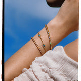 Crystal Haze Evil Eye Bracelet in Rainbow