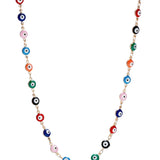 Crystal Haze Rainbow Evil Eye Necklace