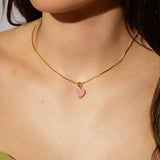 Crystal Haze Forever Yours Necklace in Baby Pink