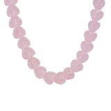 Crystal Haze Jelly Heart Necklace in Candy Pink