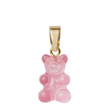 Crystal Haze Nostalgia Bear Classic Connector in Bubblegum Pink and Gold Plate