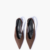 DOF Studios Tory Slingback in Chocolate Suede