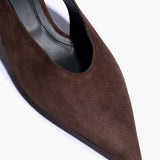 DOF Studios Tory Slingback in Chocolate Suede