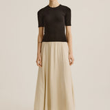 Esse Studios Tee Duo Dress in Black and Crema