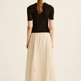 Esse Studios Tee Duo Dress in Black and Crema