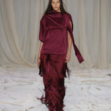 Esse Studios Cinca Fringe Maxi Skirt in Shiraz