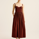 Esse Studios Bustier Knit Maxi Dress in Java