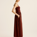 Esse Studios Bustier Knit Maxi Dress in Java
