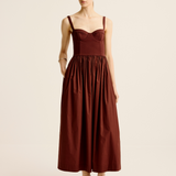 Esse Studios Bustier Knit Maxi Dress in Java