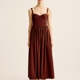Esse Studios Bustier Knit Maxi Dress in Java