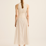 Esse Studios Cotton Rib Maxi Skirt in Crema