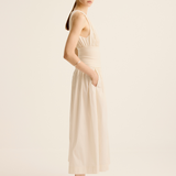 Esse Studios Cotton Rib Maxi Skirt in Crema