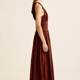 Esse Studios Cotton Rib Maxi Skirt in Java