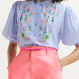Essentiel Antwerp Horange Shirt in Aqua Blue